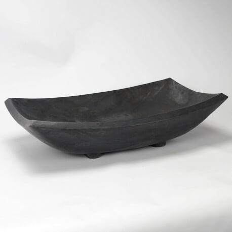 Placa rectangular de piedra natural negra Plume