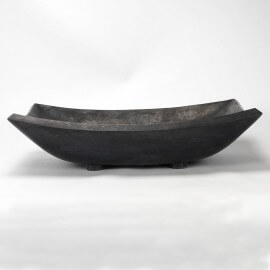 Placa rectangular de piedra natural negra Plume 2