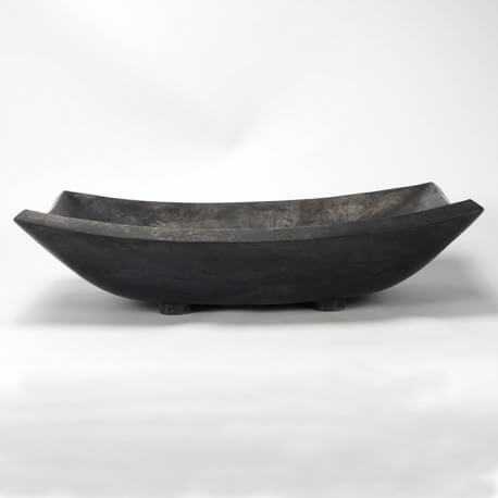 Placa rectangular de piedra natural negra Plume