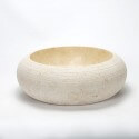 Vasque à poser galet pierre beige Atoll | Rue du Bain