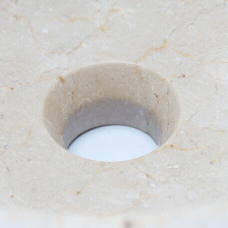Vasque à poser galet pierre beige Atoll | Rue du Bain
