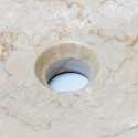 Oval pose vasque beige natural stone Groove