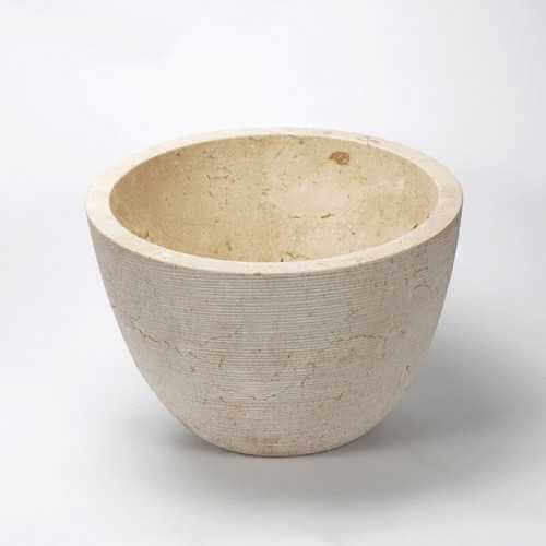 Telaio rotondo asimmetrico Vasc Natural Beige Stone Deco