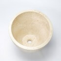 Vasque à poser ronde asymétrique pierre naturelle beige Deco | Rue du Bain