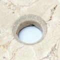 Telaio rotondo asimmetrico Vasc Natural Beige Stone Deco