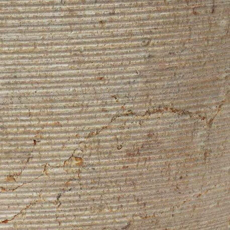 Vasque à poser ronde asymétrique pierre naturelle beige Deco | Rue du Bain