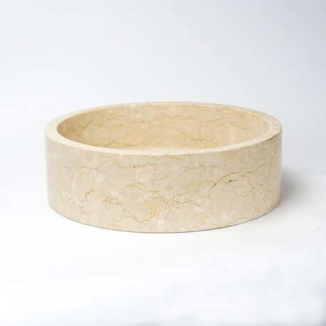 Vasque à poser bol pierre beige Aloha| Rue du Bain