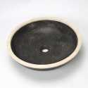  Vase redondo negro piedra natural Stylish Rue du Bain 