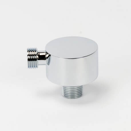 Toma de agua redonda para ducha flexible, cromé, eo