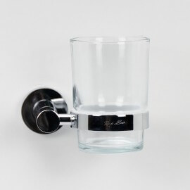 Portabicchieri in vetro cromato in Rue du Bain