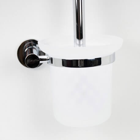 Balayette rack Chromé/Verre