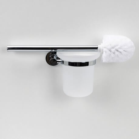 Balayette rack Chromé/Verre