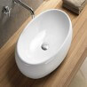 Ovale Poser Vasque - Ceramica - 60x40 cm - Cigno