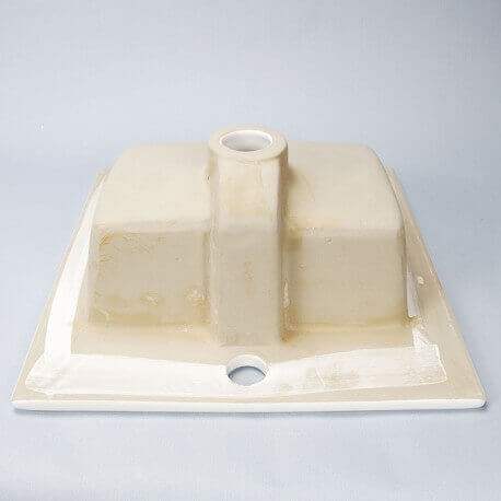 Square ceramic recessed basin Bent