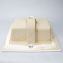 Square ceramic recessed basin Bent