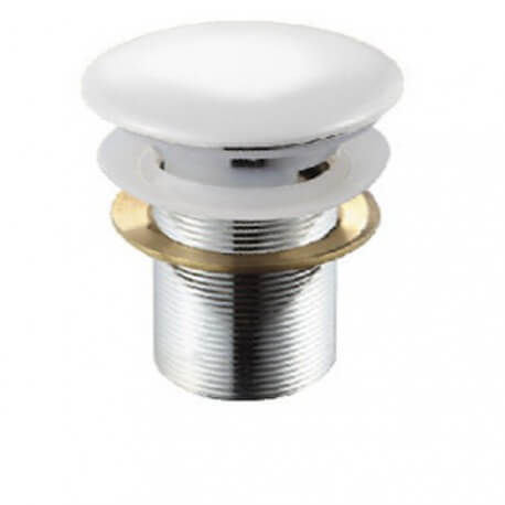 Stainless steel washbasin with white ceramic lid