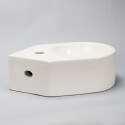 White Ceramic Round Hand Washing Machines Style