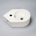 White Ceramic Round Hand Washing Machines Style