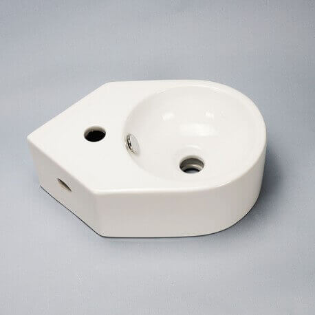 White Ceramic Round Hand Washing Machines Style