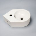 White Ceramic Round Hand Washing Machines Style