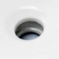White Ceramic Round Hand Washing Machines Style