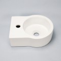 White ceramic round hand wash Moon