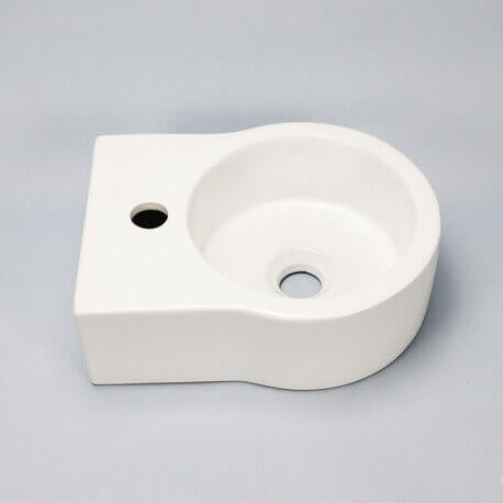 Bianco ceramica rotonda lavare la mano Luna