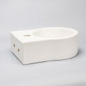 White ceramic round hand wash Moon