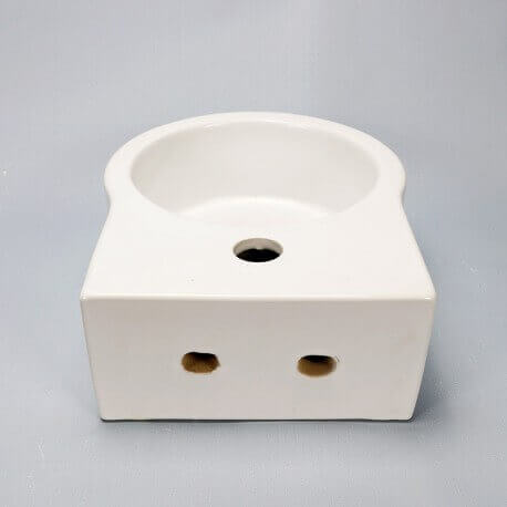 White ceramic round hand wash Moon