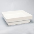 Temp|Lavabo semincasso quadrato in ceramica biancaVia del bagno