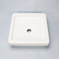 Temp|Lavabo semincasso quadrato in ceramica biancaVia del bagno
