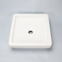 Temp|Lavabo semincasso quadrato in ceramica biancaVia del bagno