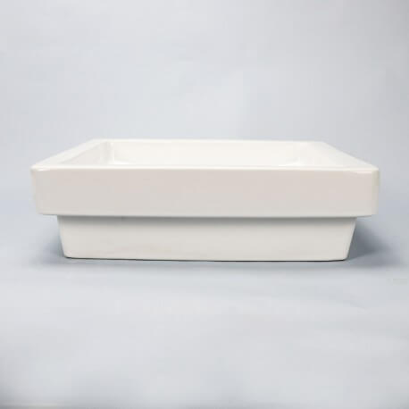 Temp|Lavabo semincasso quadrato in ceramica biancaVia del bagno