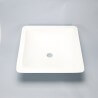 Vaso di posa quadrata - Solid surface White Mat - 42x42 cm - Xeno