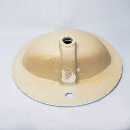 Padella per posa ovale in ceramica da incasso Nea