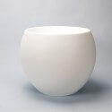 High Round Vasque White Mat solid surface Nature
