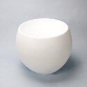 High Round Vasque White Mat solid surface Nature
