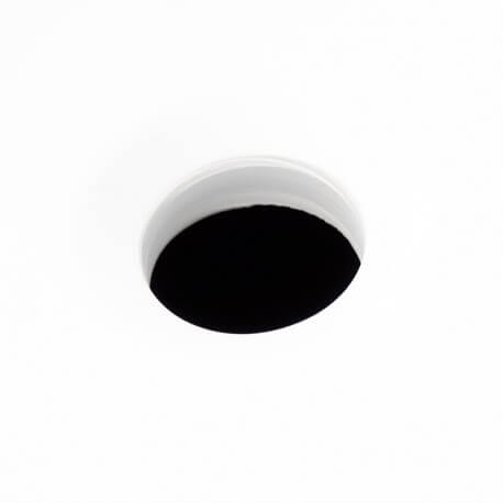 Composite matt white round laying basin 40 cm - Nature