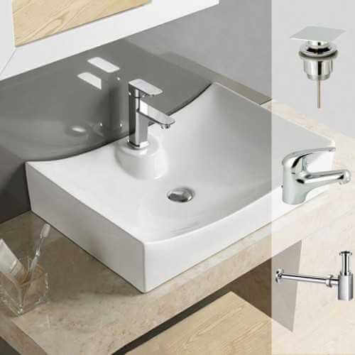 Pack Vasque Lineare + Robinet Nice | Rue du Bain