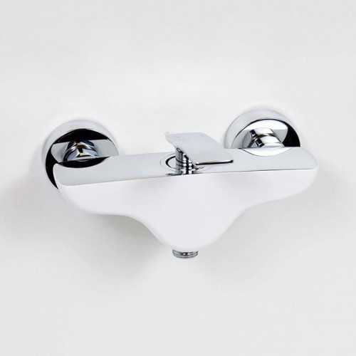 Faucet Shower Mitigeur Mural Chromé/Blanc - Concep't