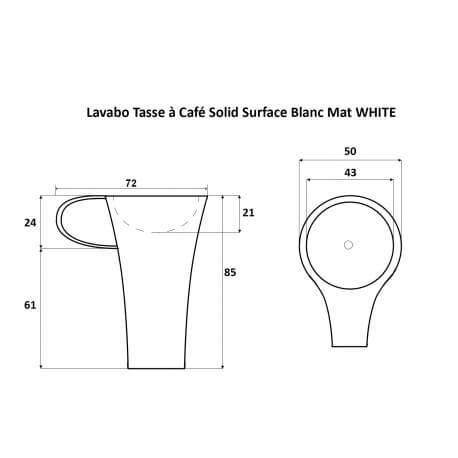 Lavabo totem cup Composite Coffee Cup Cup - Rue du Bain