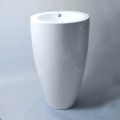 Washbasin Totem Round - 50x83 cm - White ceramic - Ove