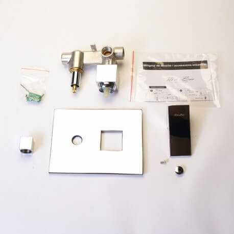 Faucet Shower Mitigeur Recessed 2 outlets Chromé Carré