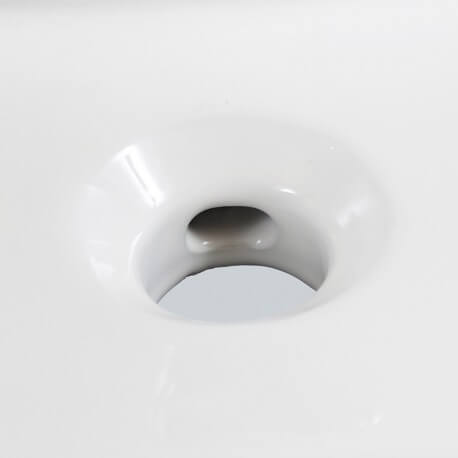 Totem cuadrado Lavabo con toalla de cerámica blanca Alto+