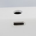 Lavabo totem carré avec porte serviette céramique blanche Alto+ | Rue du Bain