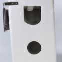 Totem cuadrado Lavabo con toalla de cerámica blanca Alto+