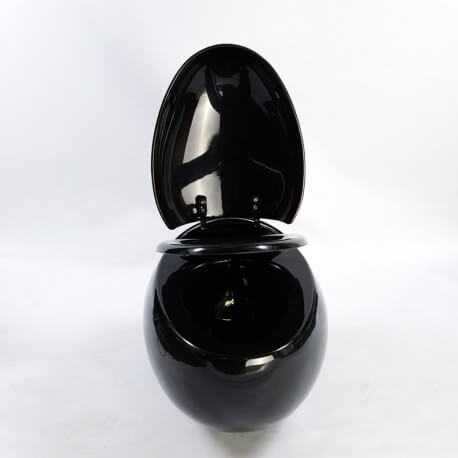 Wc sospeso - con taglio - ceramica nera - 59x41 cm - Ove