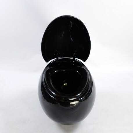 Wc suspendido - con corte - cerámica negro - 59x41 cm - Ove