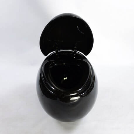 Wc suspendido - con corte - cerámica negro - 59x41 cm - Ove