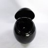 Suspended Egg WC with Shaft Shining Black Ceramic - 59x41cm - Ove